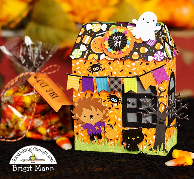 Doodlebug Design Inc Blog Pumpkin Party Luminary Treat Box with Brigit