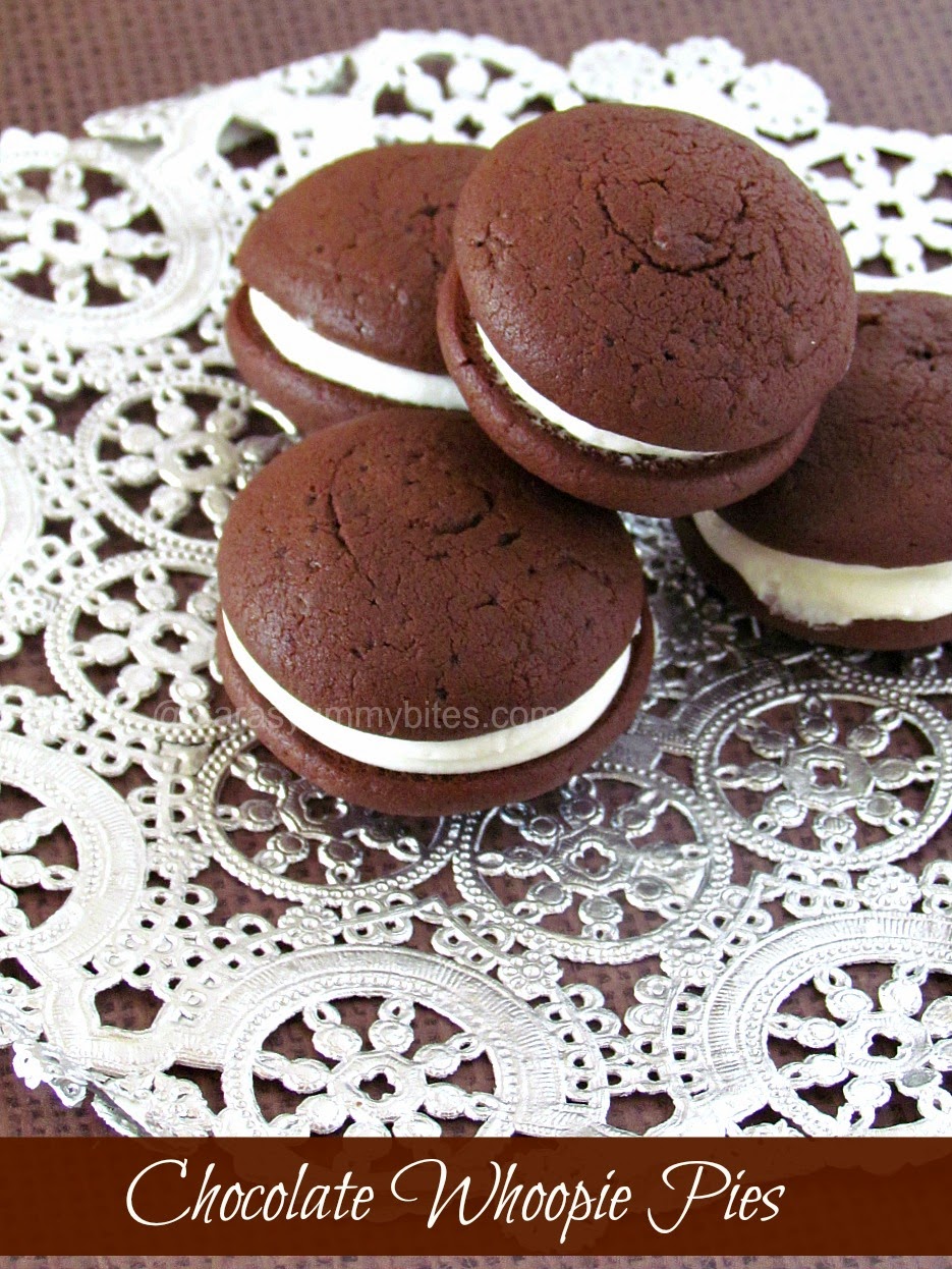 Chocolate Whoopie Pies with Cream Cheese Filling
