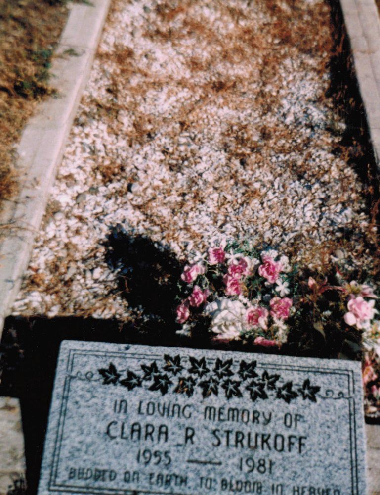 Clara Strukoff (1955-1981) gravemarker. Clara Strukoff gravemarker