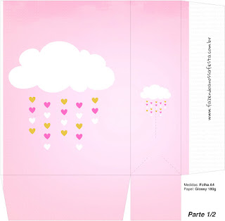 Blesing Rain for Girls: Free Printable Boxes. Blesing Rain for Girls Free Printable Box.