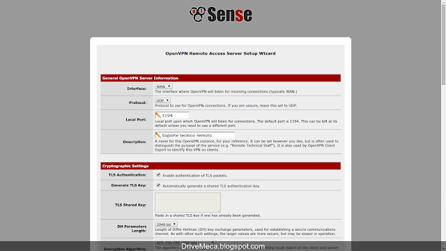 DriveMeca configurando OpenVPN en pfSense paso a paso