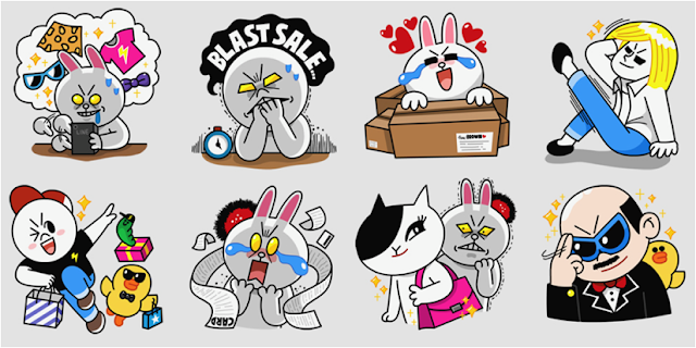 LINE Shopping stickers