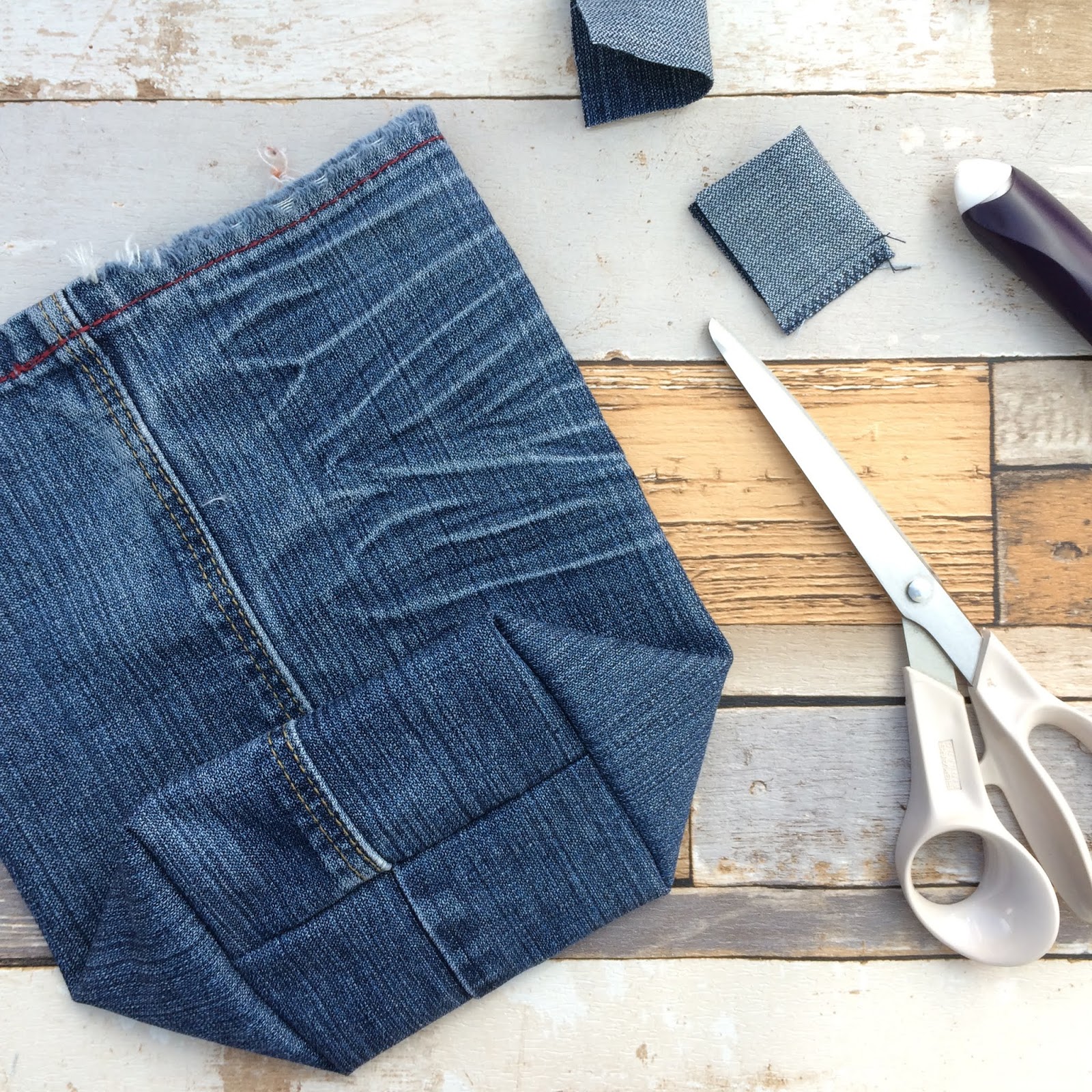 Upcycled Denim Storage Bag