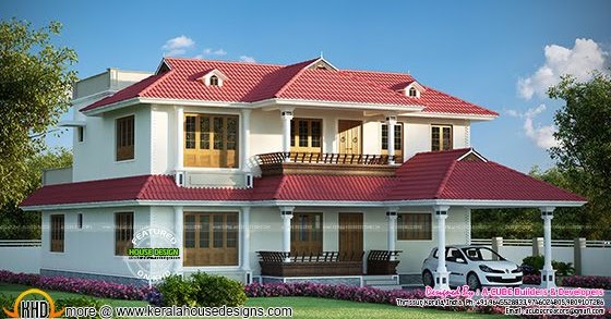 Gorgeous Kerala home design with floor plan - Kerala home design and