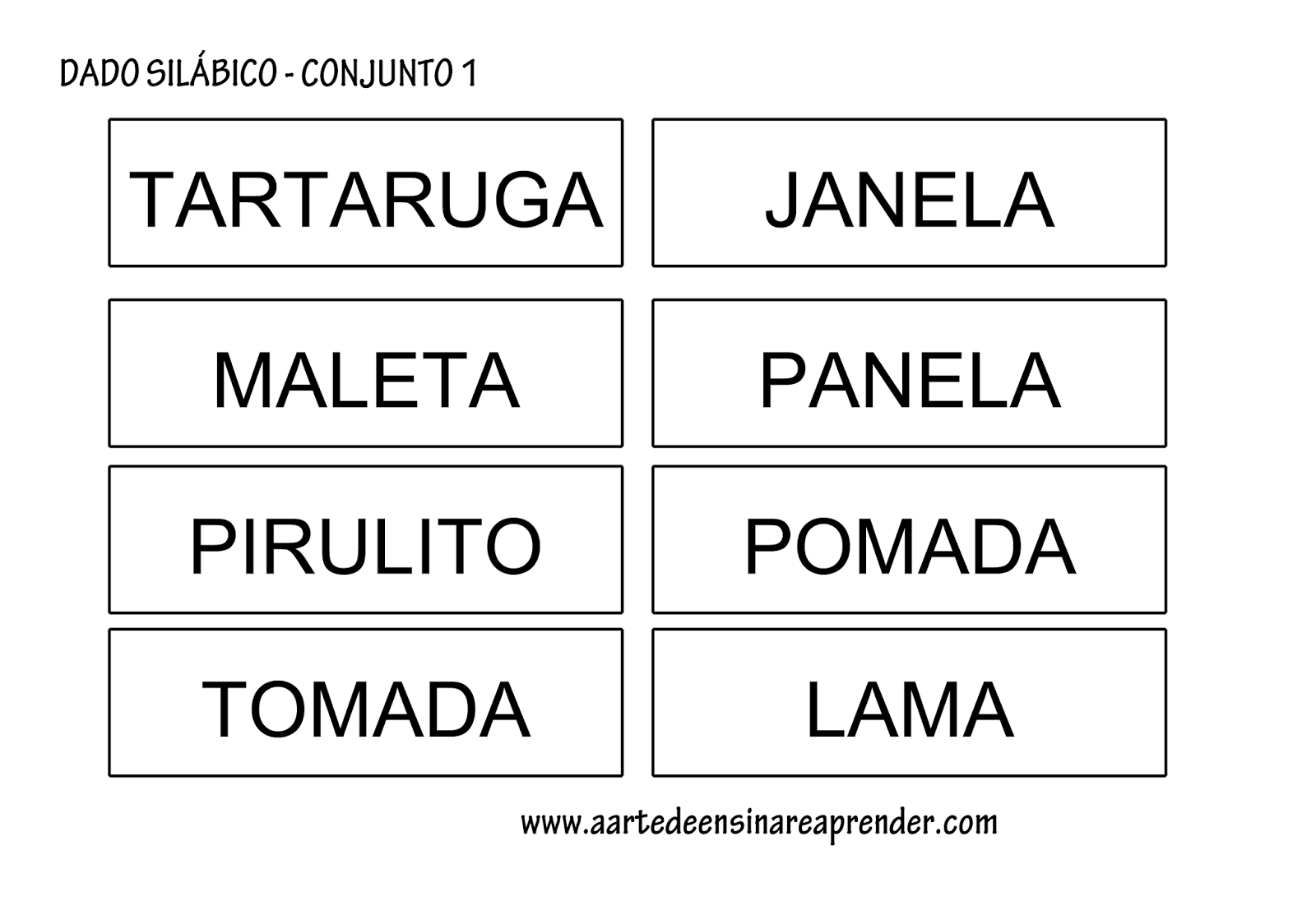 Dado Silábico - Jogo Pedagógico, Jogos Pedagogicos