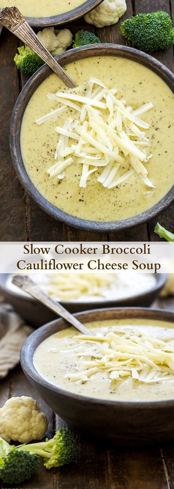 SLOW COOKER BROCCOLI CAULIFLOWER CHEESE SOUP Enjoy Pinrecipes Today