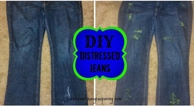 Extremely Easy Couponing: DIY Distressed Jeans