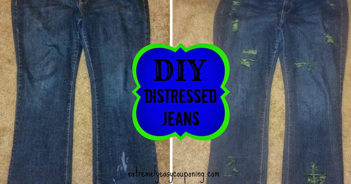 Extremely Easy Couponing: DIY Distressed Jeans
