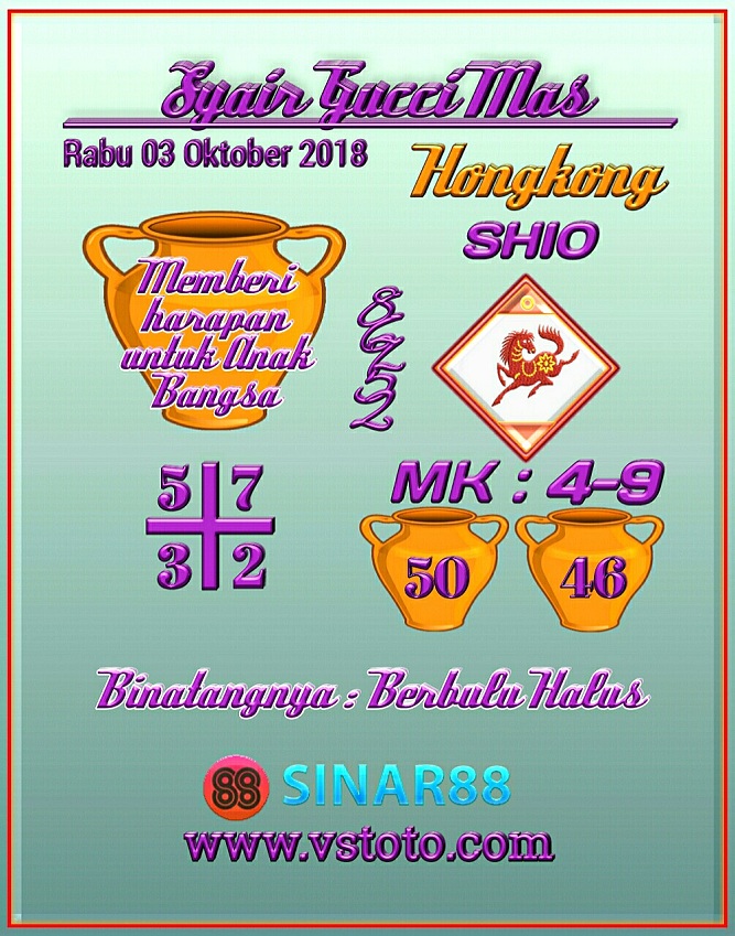 Forum Syair Hongkong Hk 3 Oktober 2018 Kode Syair Sgp Hk Sd Motesia