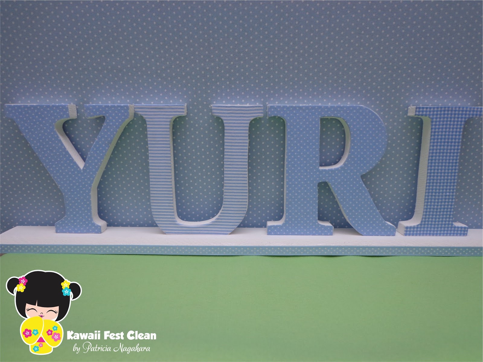 Kawaii Fest Clean Nome em MDF para o quarto do Yuri Kawaii Fest Clean Nome em MDF para o quarto do Yuri