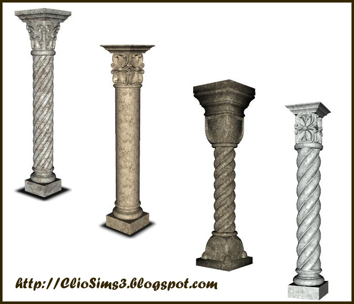 Three column. Колонны симс 4. 4 Колонны. Канделябр на колонне. Колонна 3dm.