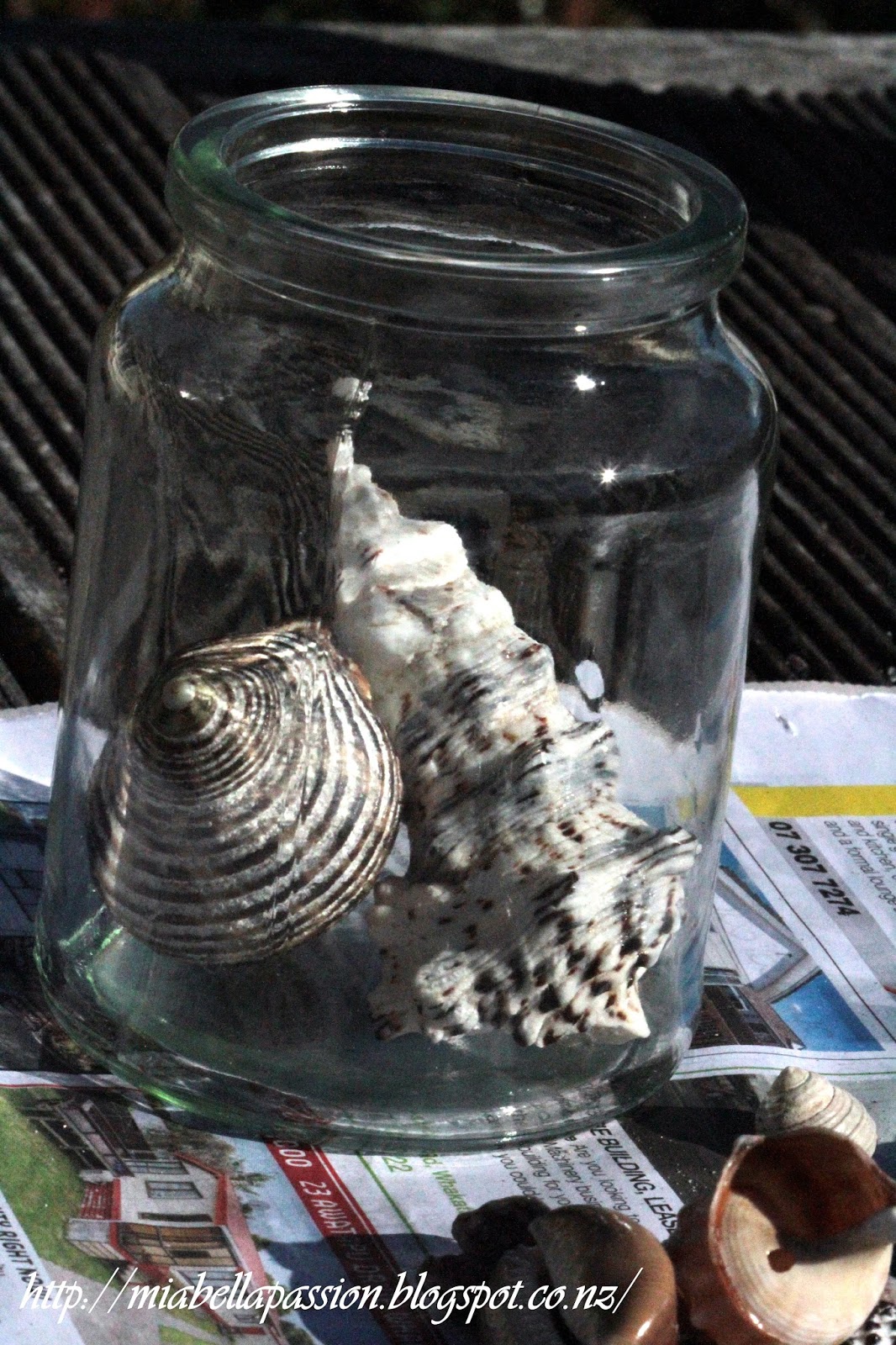 Easy 'Beach' Decor DIY a Shell Jar...
