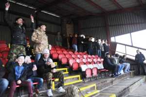 Lively fans Image of Horden fans in grandstand
