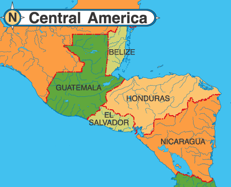Belize Central America map