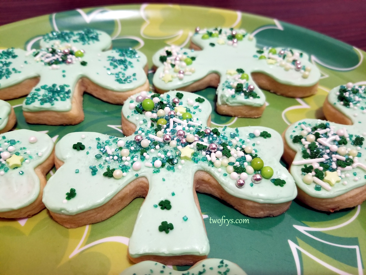 Two Frys Key Lime Shamrock Cookies