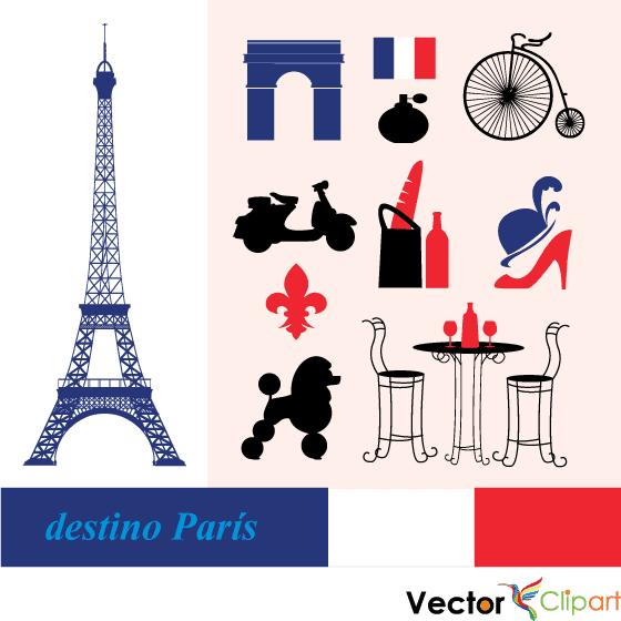 París destino turístico - Vector
