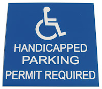 placards unlawful handicap use