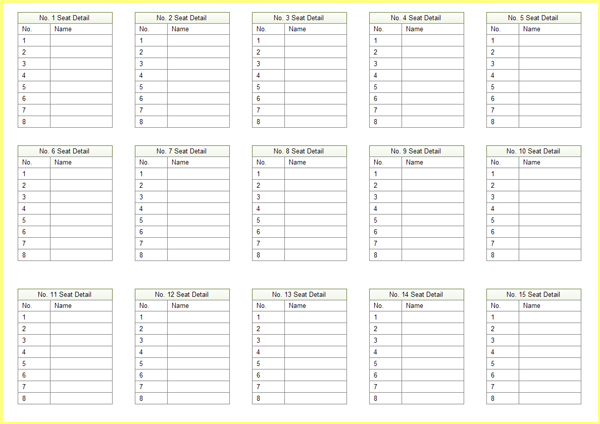 Free Event Seating Chart Template