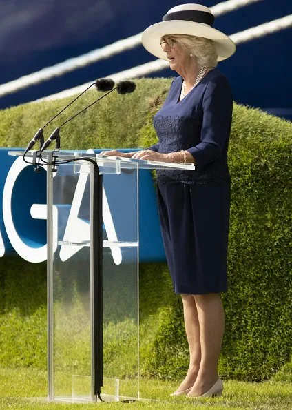 The Duchess of Cornwall attended the naming and baptism ceremony of the Saga Group's new cruise ship in Dover