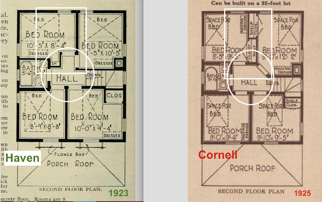 second floor comparison Sears Haven vs Sears Cornell