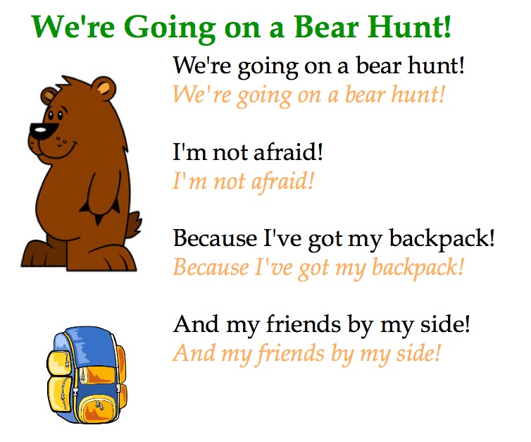We're Going On a Bear Hunt english4.meenglish4.me