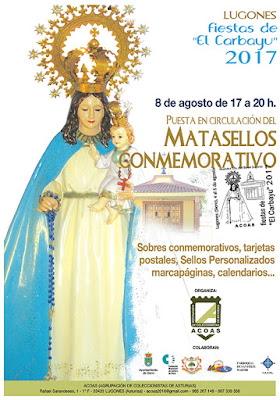 Cartel del matasellos de las fiestas del Carbayu, 2017