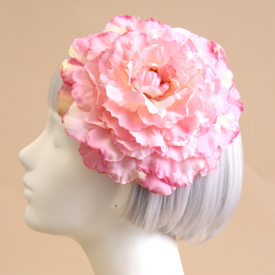 芍薬のプラトーハット(ピンク)＿ウェディングブーケと花髪飾りairaka