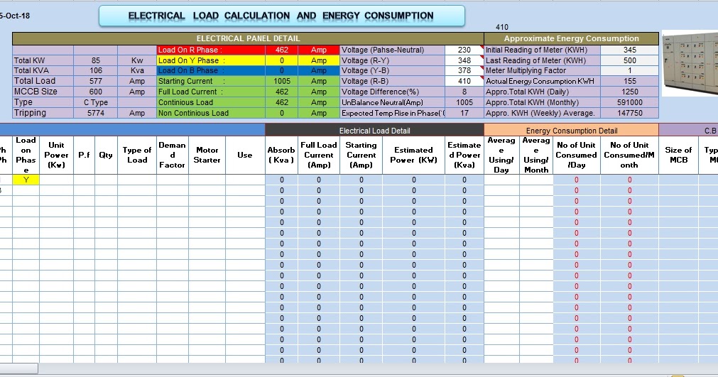 Commercial electrical load calculation worksheet excel asoranch