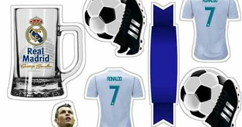 Amazon.com: Cakecery Ronaldo CR7 Star Soccer Edible Cake Image Topper  Personalized Birthday Cake Banner 1/4 Sheet : Grocery & Gourmet Food