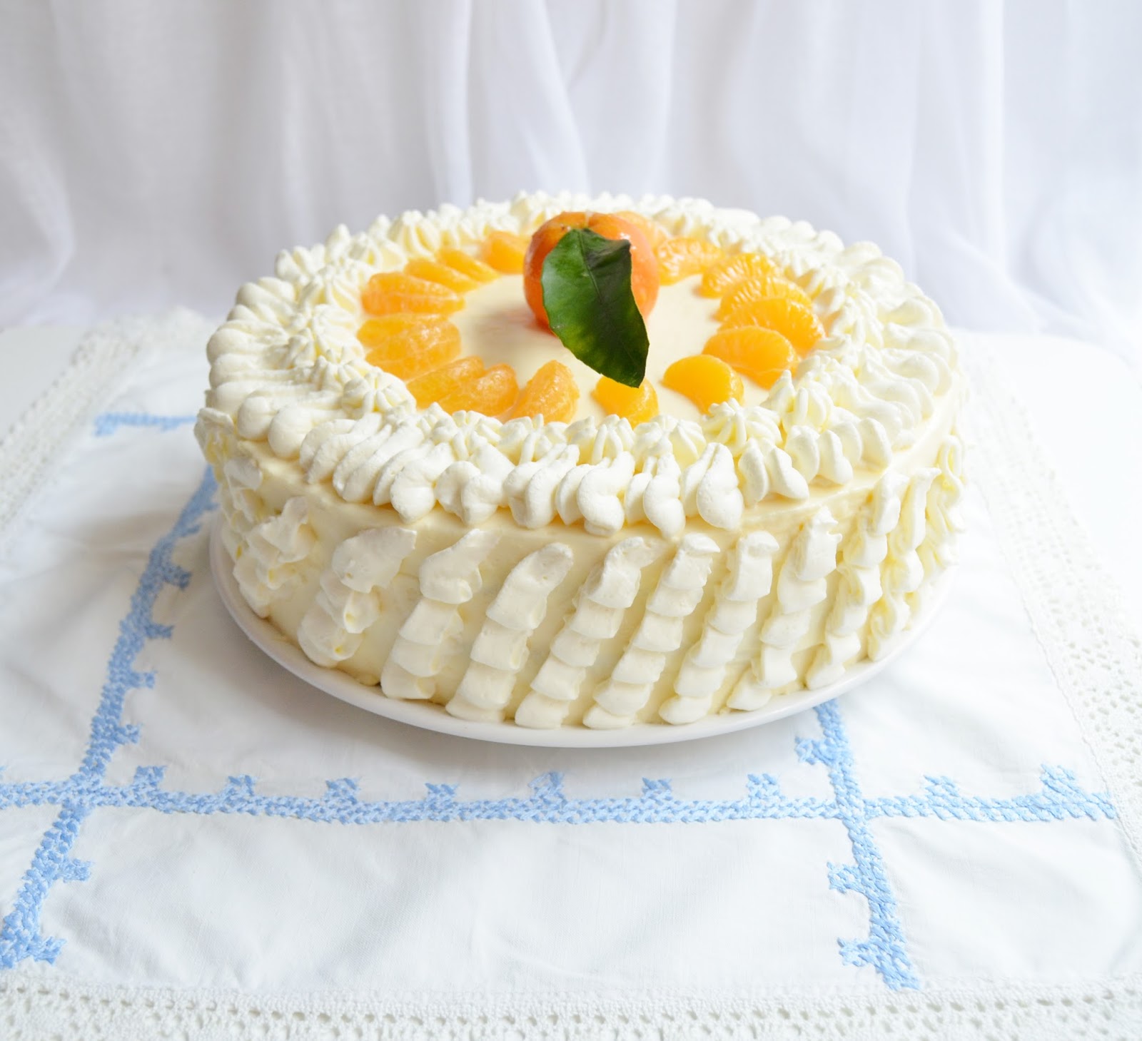 Tort cu crema de gutui si clementine