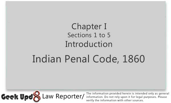 Chapter 1 - Introduction (Section 1-5) IPC, 1860