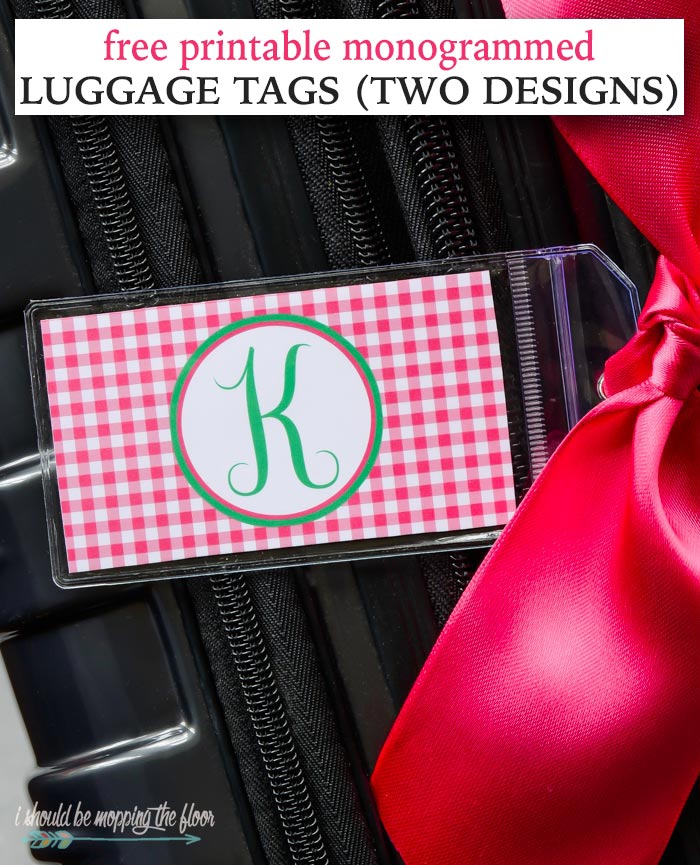 Monogrammed Luggage Tags i should be mopping the floor