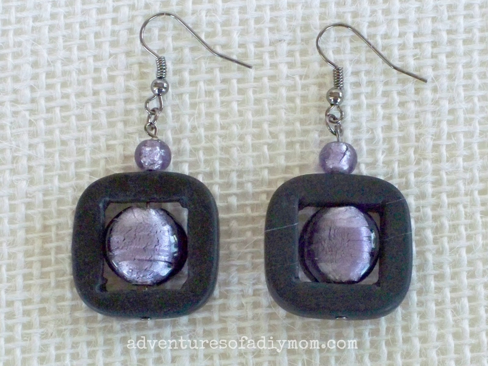 Grey and Lilac Earring