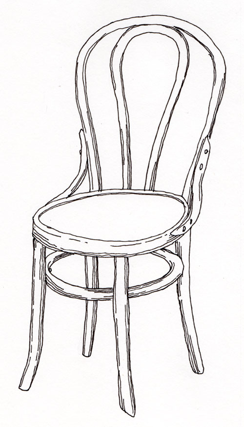 Pen, Pencil, Paper—Draw!: Contour drawing of a chair