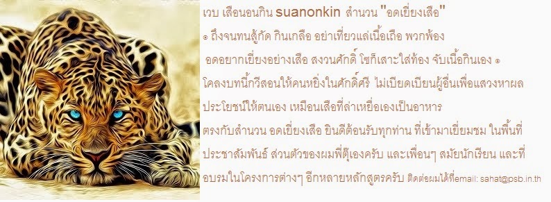 SuaNonKin เสือนอนกิน 