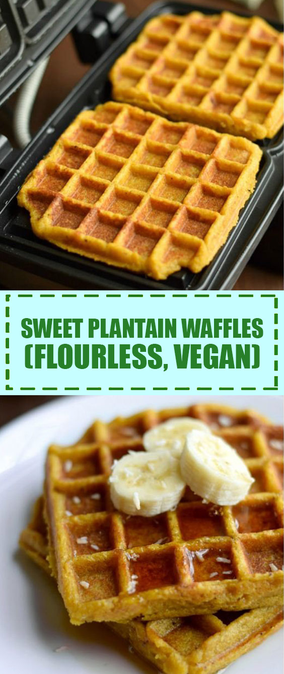 Sweet Plantain Waffles (Flourless & Vegan)