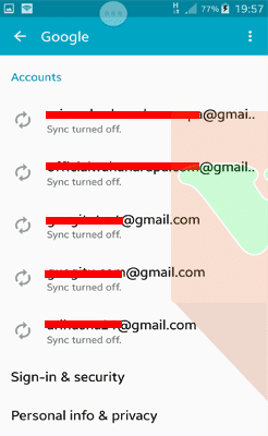 terlalu banyak akun email di android