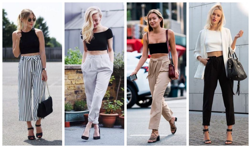 calça clochard com cropped