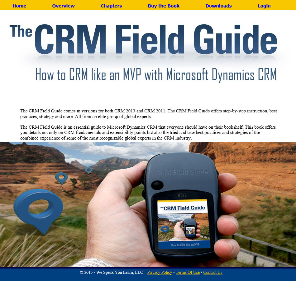 The CRM 2013 Field Guide is out