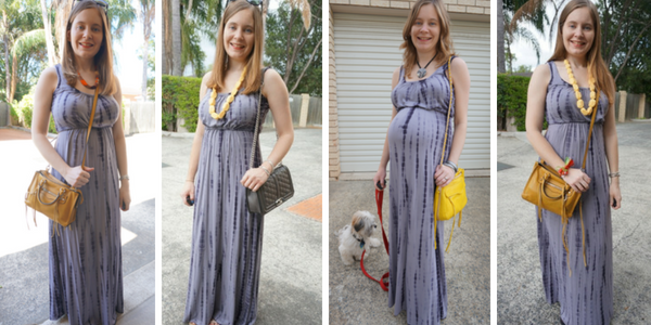 grey and yellow: 4 outfit ideas for accessorising a grey tie dye maxi dress | awayfromtheblue