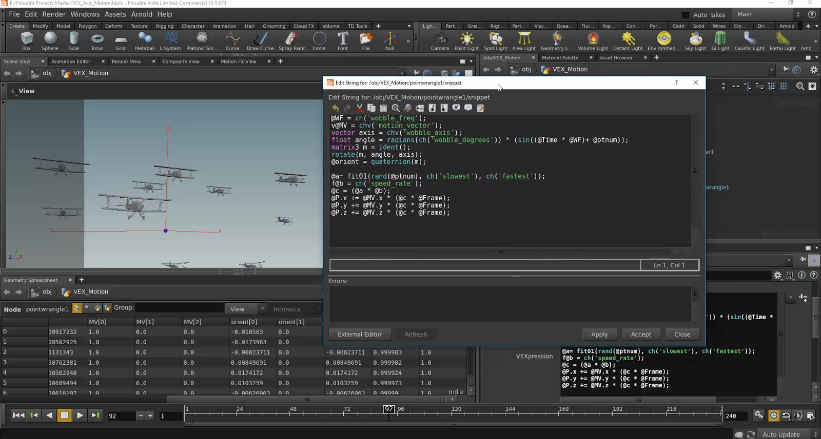 Sidefx Houdini Creating Directable Point Motion With Vex Only Cg Tutorial