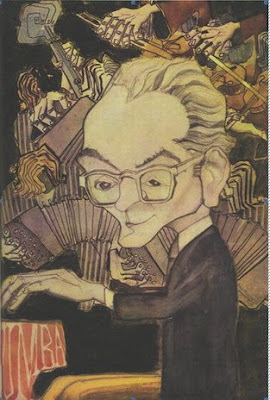 Osvaldo Pugliese (Dibujo Acuarela de H. Ferrer en 1962)
