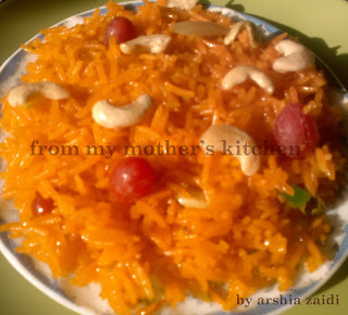  meethe chawal , rice , muslim recipes ,  zarda - biryani 