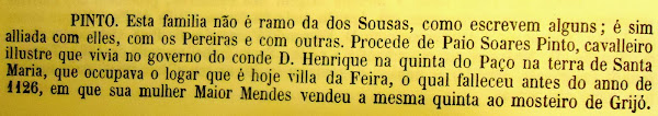 Entrada sobre a família PINTO