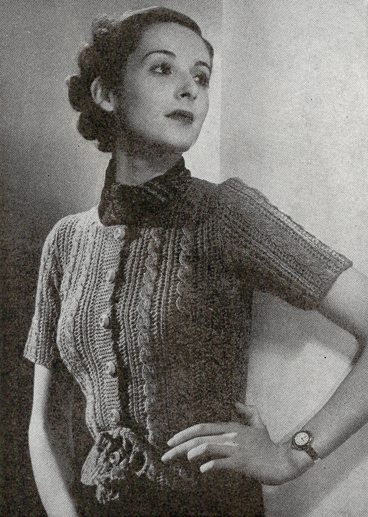 The Vintage Pattern Files: 1930s Knitting - Cable Totem Cardigan