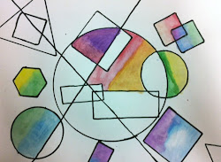 shapes geometric overlapping shape math arts watercolor abstract paintings line grade organic designs colour lessons elementary visual projects geometry artisan