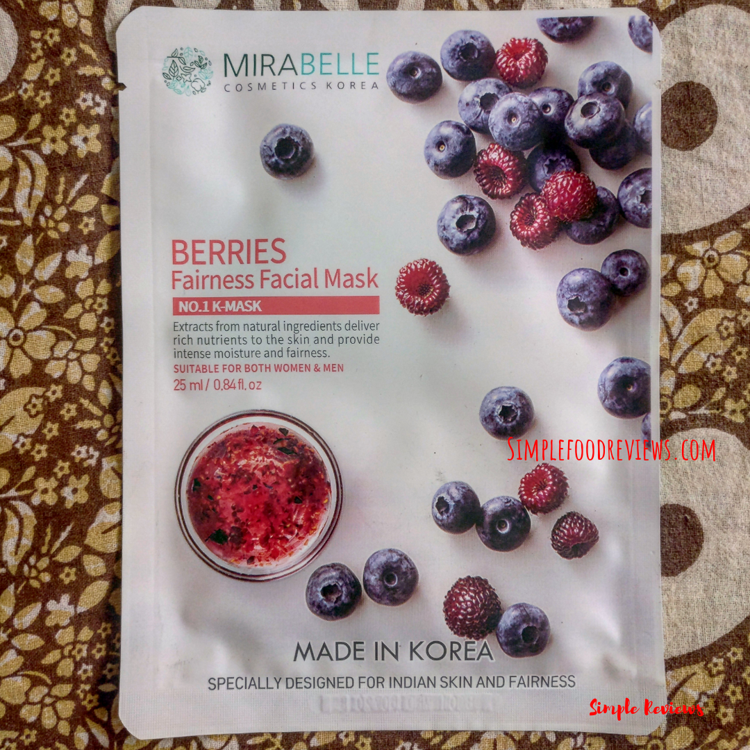 Mirabelle Berries Fairness Facial Mask Review