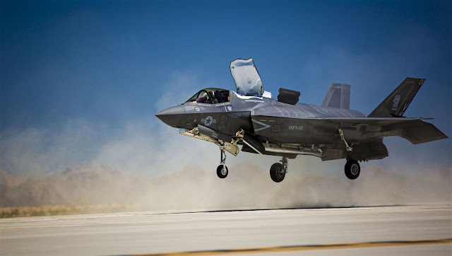 f-35b arrives in style