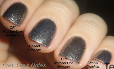 chanel graphite and opi number one nemesis dupe comparison
