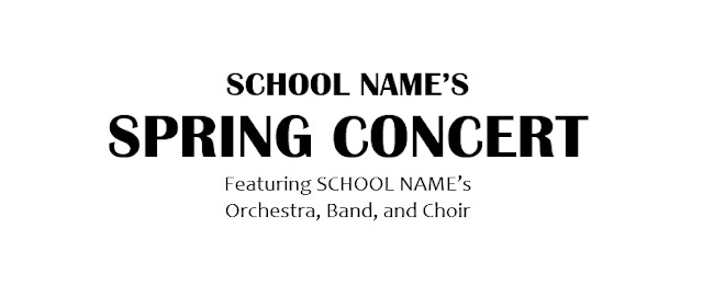 Band, orchestra, choir concert program template for Word